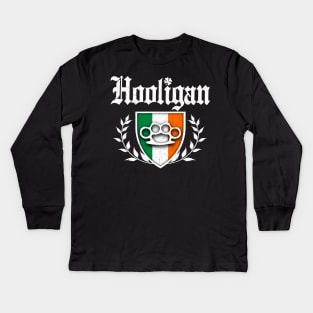 Irish Hooligan (vintage distressed look) Kids Long Sleeve T-Shirt